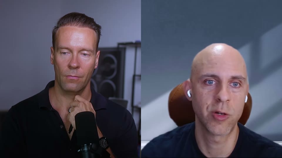 Matthias Bellmann and me on a split-screen video call
